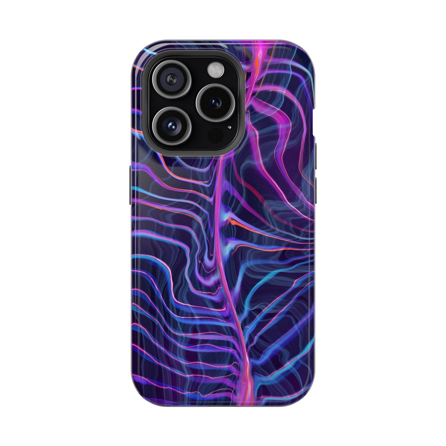 Electric Wave Magnetic Tough Case for iPhone with a trippy pattern.
