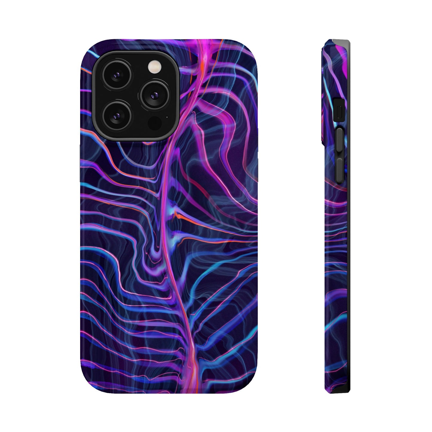 Electric Wave Magnetic Tough Case for iPhone with a bold psychedelic pattern.