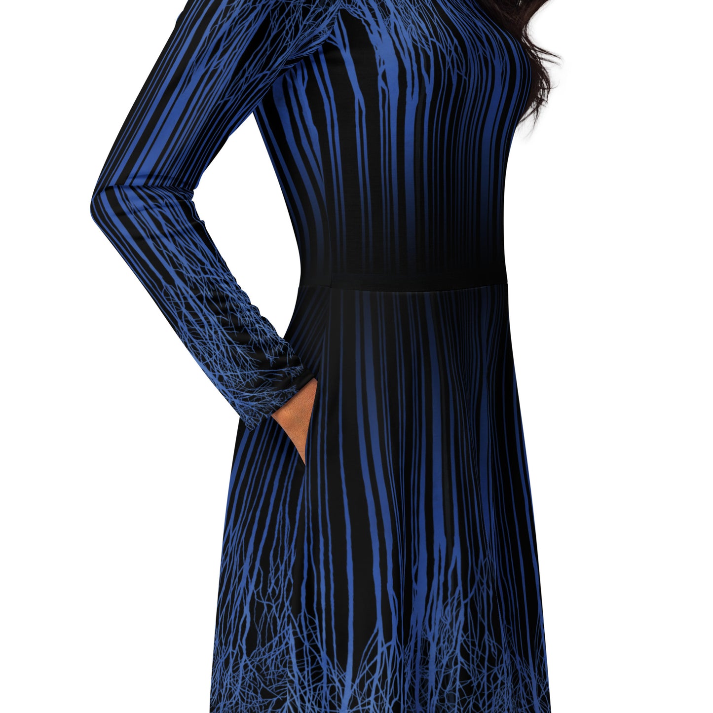 A detail of the dress showing the pockets.