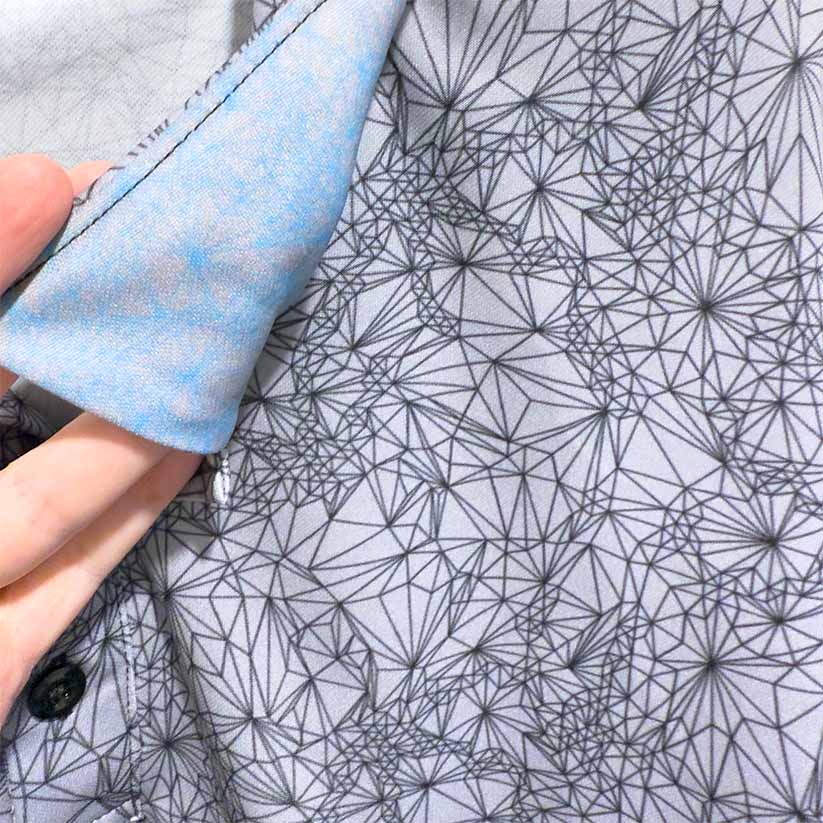 Tri-Geometric Golf-style Polo Shirt