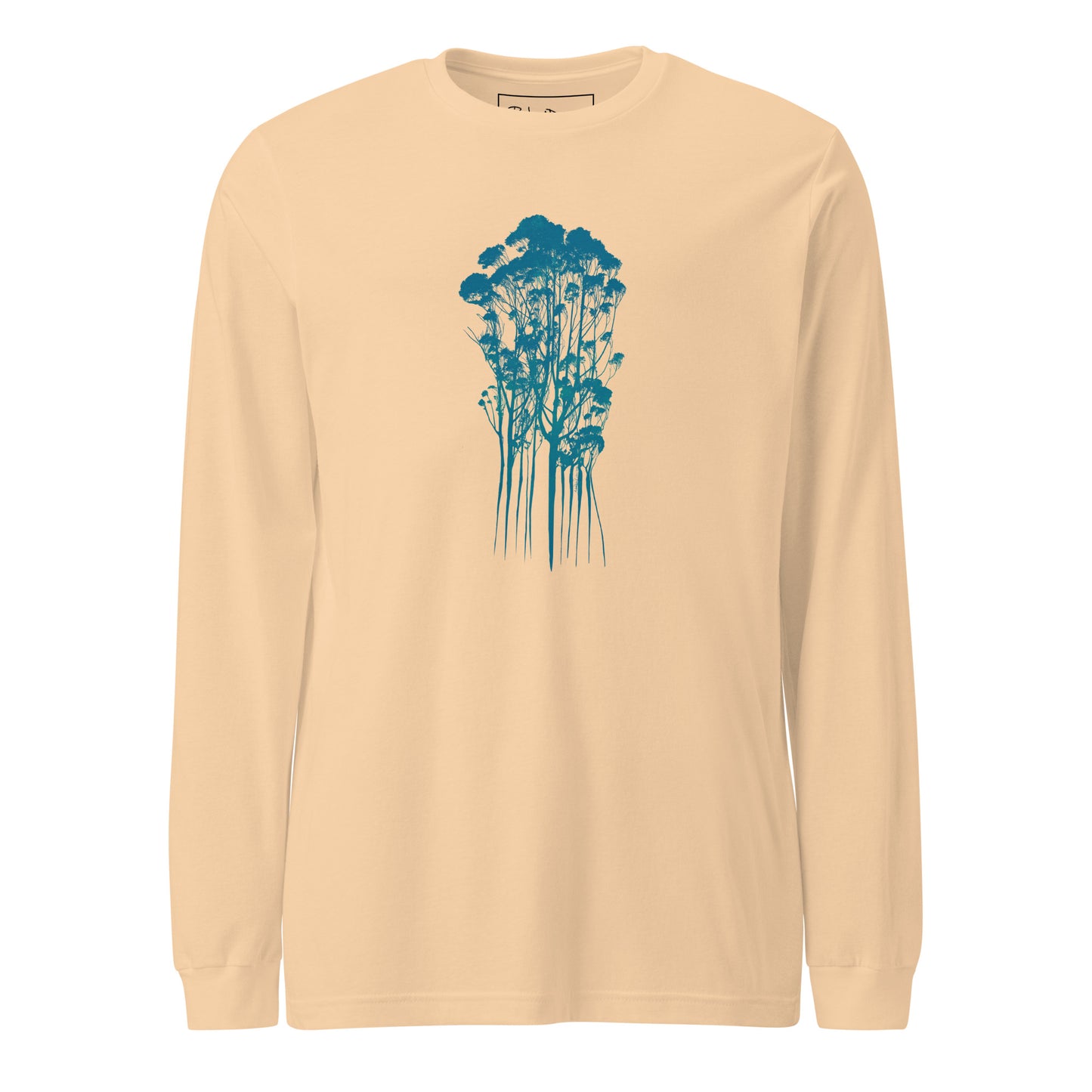 Delicate Trees Long Sleeve T-shirt in Sand Dune