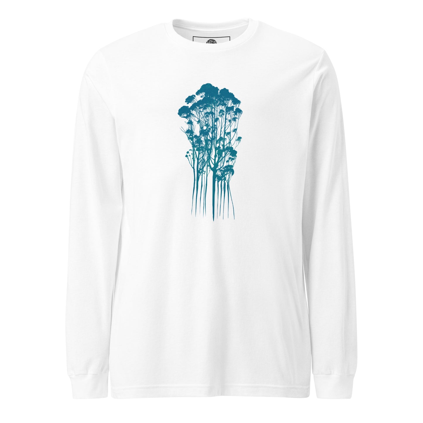 Delicate Trees Long Sleeve T-shirt in white