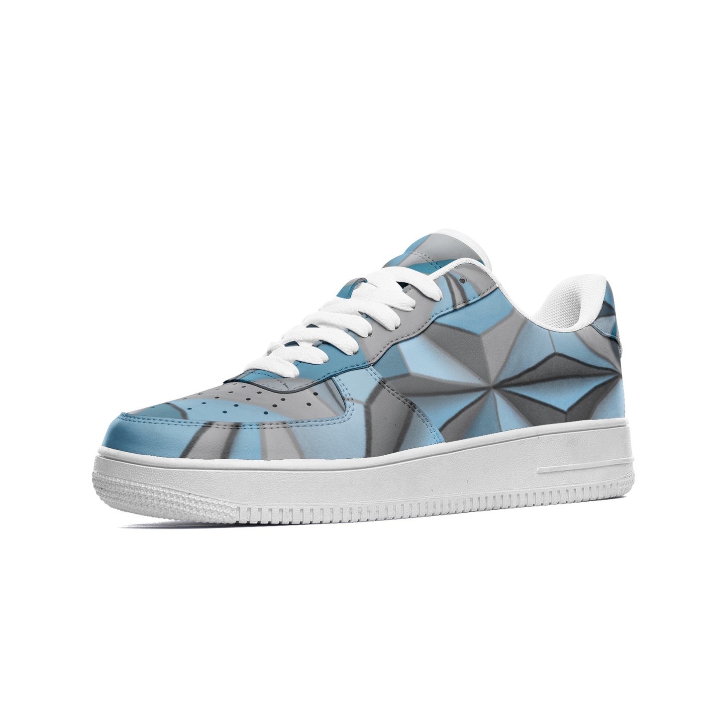 Geometry Shoes Low Top Leather Sneakers