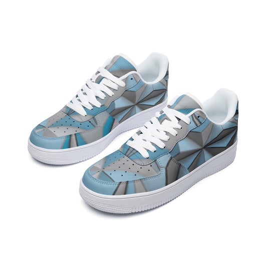 Geometry Shoes Low Top Leather Sneakers