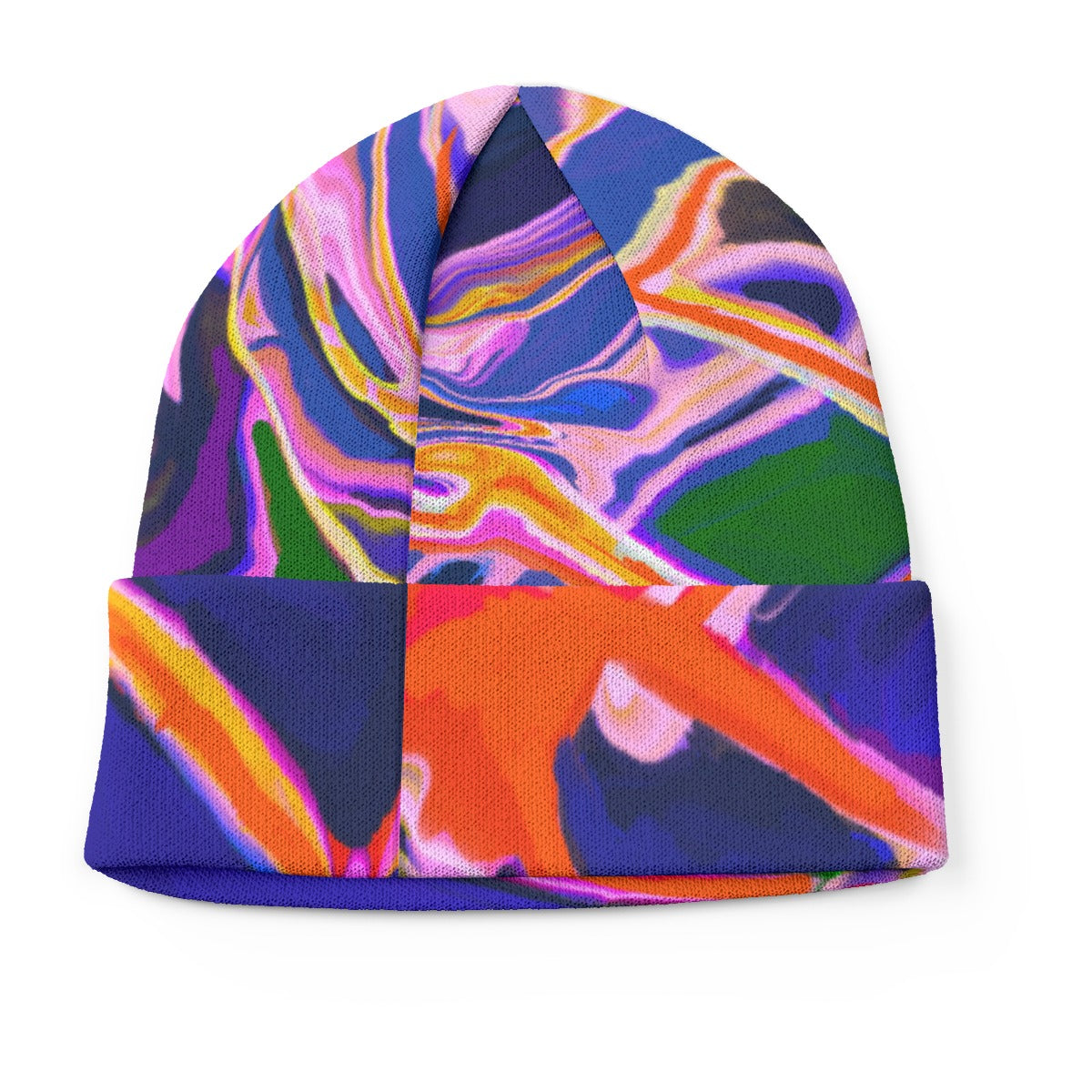 Abstract All-Over Print Knitted Beanie Hat