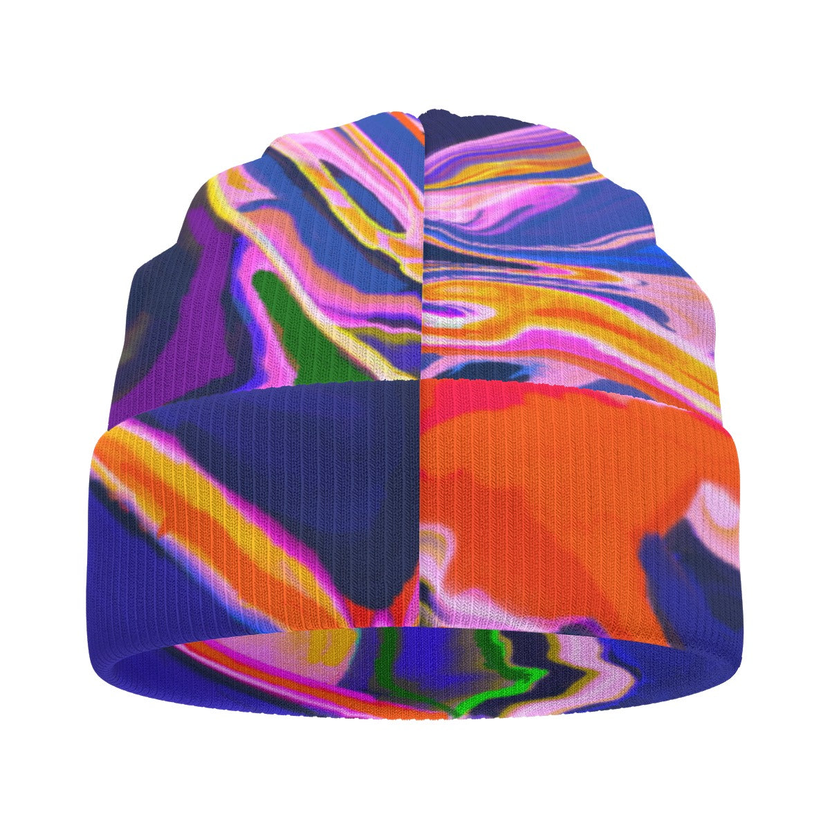 Abstract All-Over Print Knitted Beanie Hat