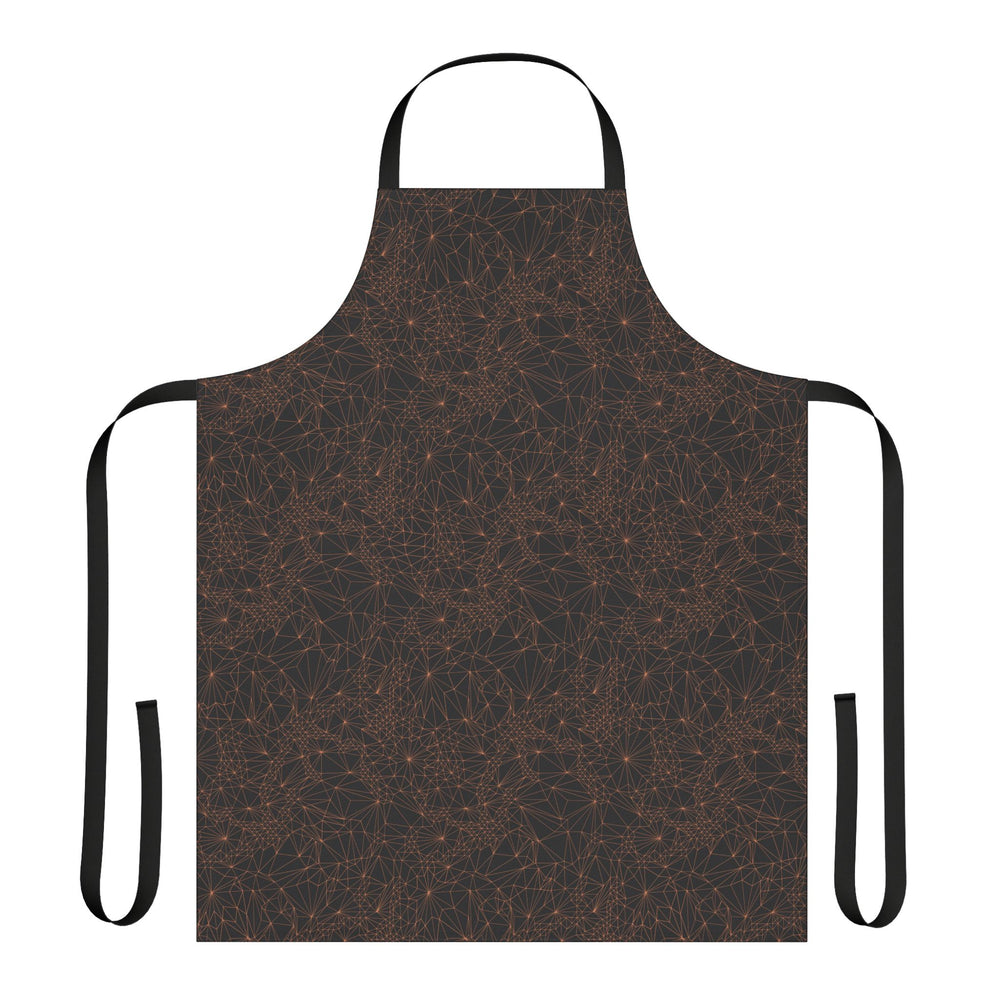 Apron with Black Straps featuring Geometric Tri Mesh Pattern