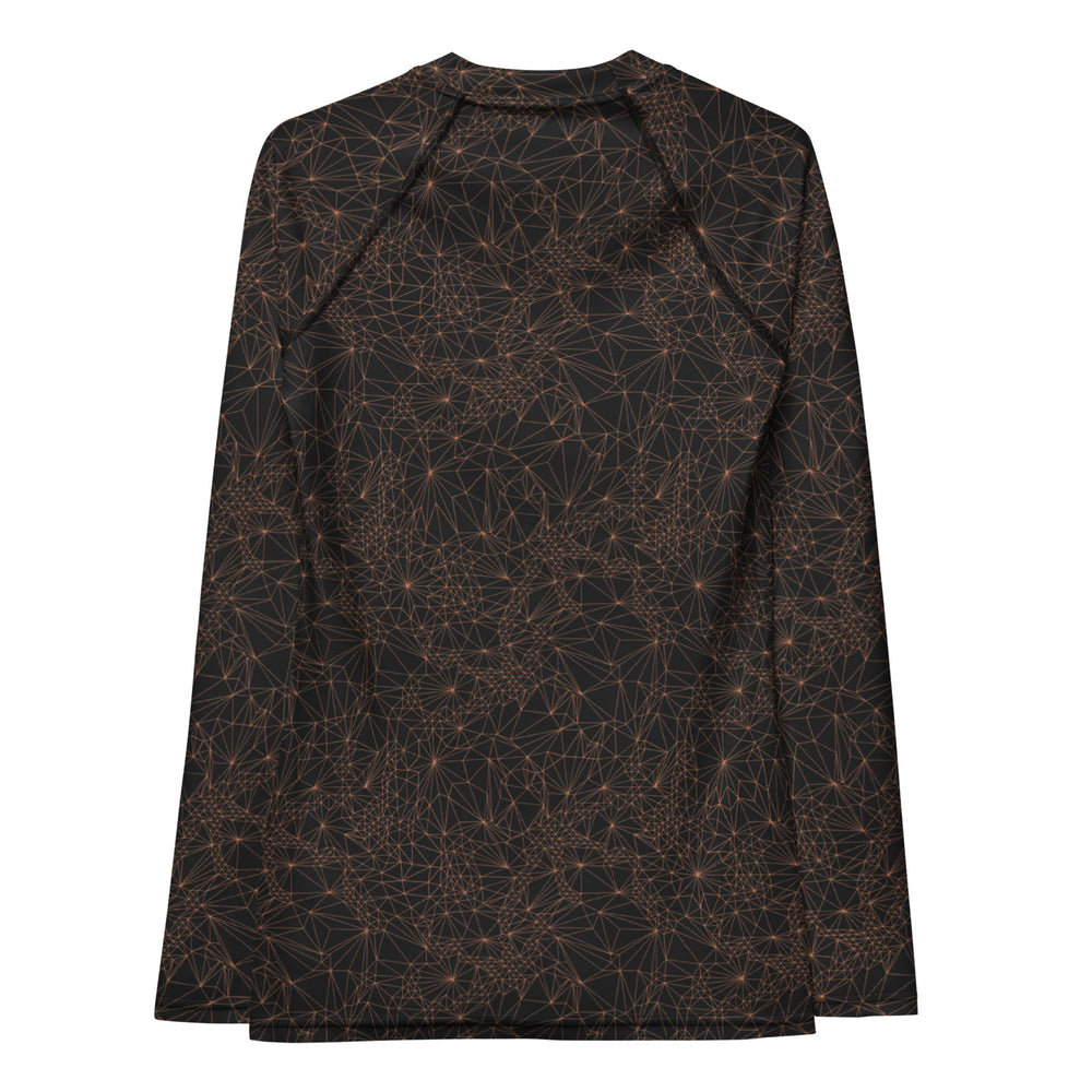 Back of Tri-Mesh Geometric Women's Long Sleeve UV 50 Plus Shirt