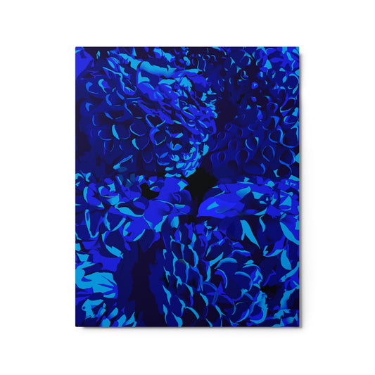 Blue Flower by Bryan Dodson Print on Metal 16x20