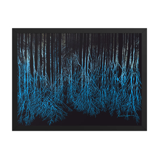 Down Trees Framed Art Print on Paper 18x24