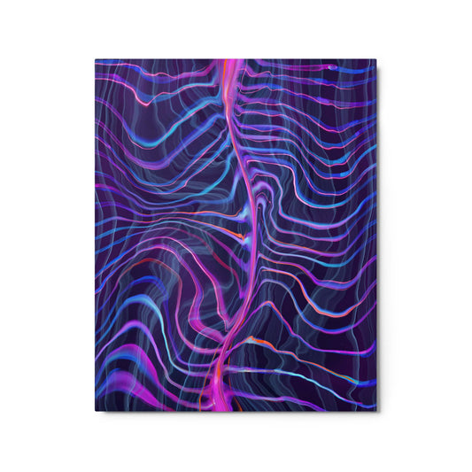 Electric Wave Print on Metal