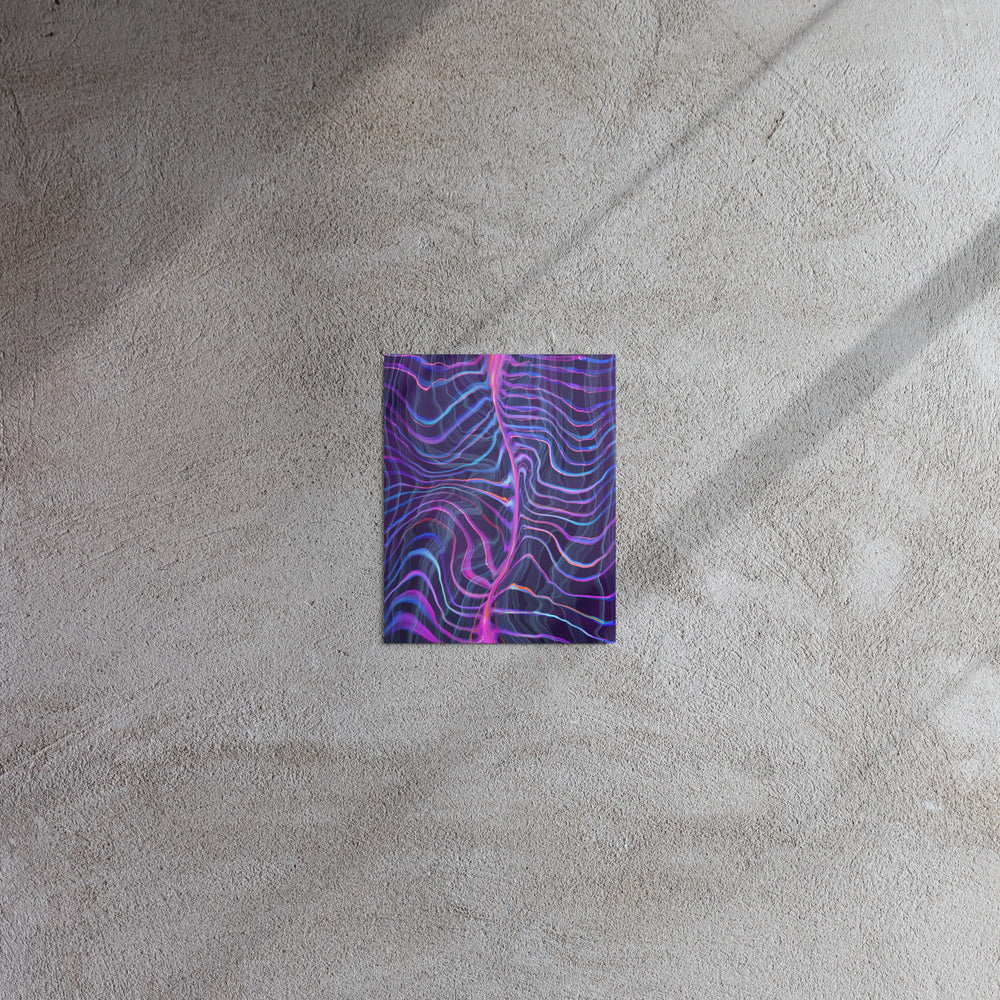 Electric Wave by Bryan Dodson glossy metal print 8x10 inches on wall