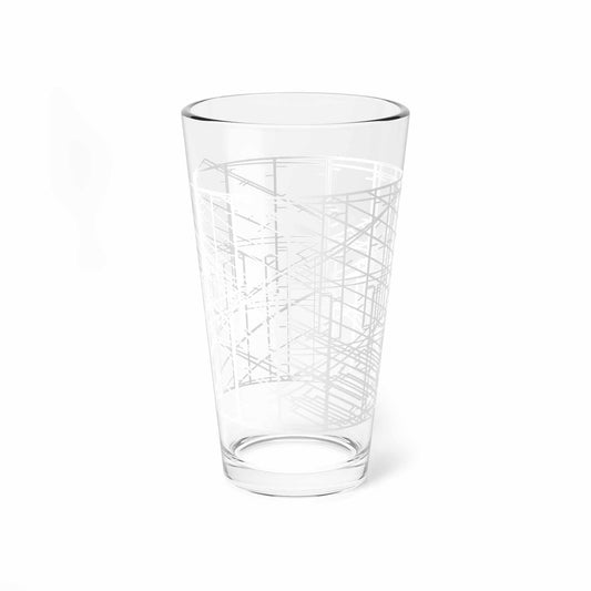 Digi Lines Drinking or Mixing Glass - 16oz Drinkware