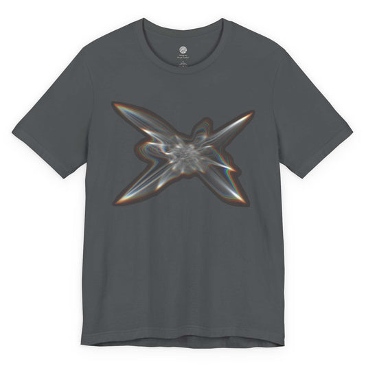 Front view of the Light Within graphic t-shirt in Asphalt color.