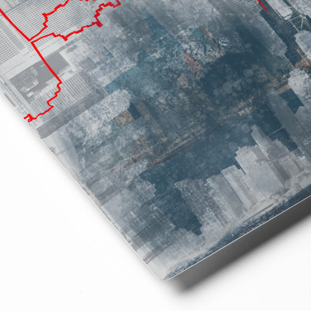 Detail of Reflecting NYC by Michelle Penland Dodson, Art Print on Metal 16x20