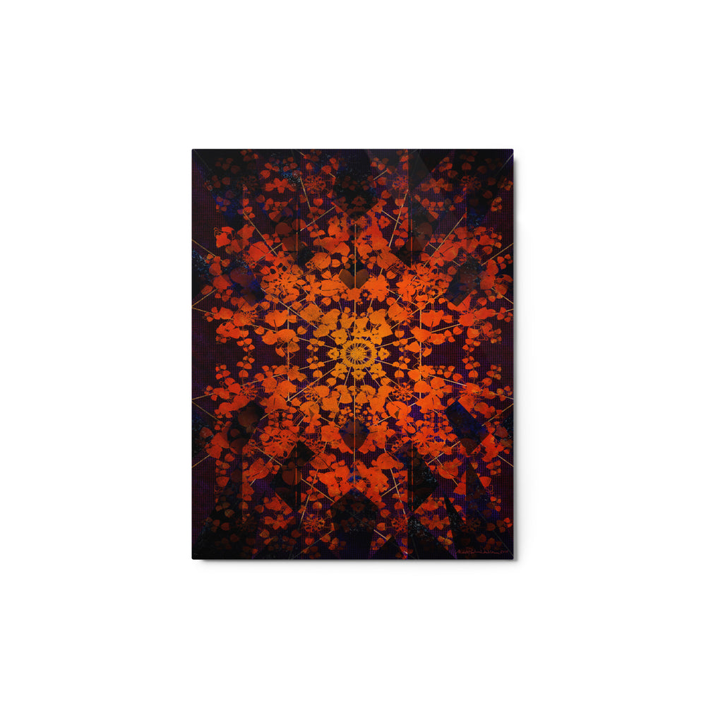 Rota-leaf Golden Net 11 x 14 print on metal