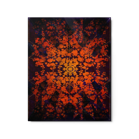 Rota-leaf Golden Net 16 x 20 print on metal