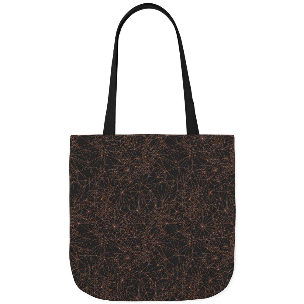 Tri-Mesh Geometric Lined Canvas Tote Bag