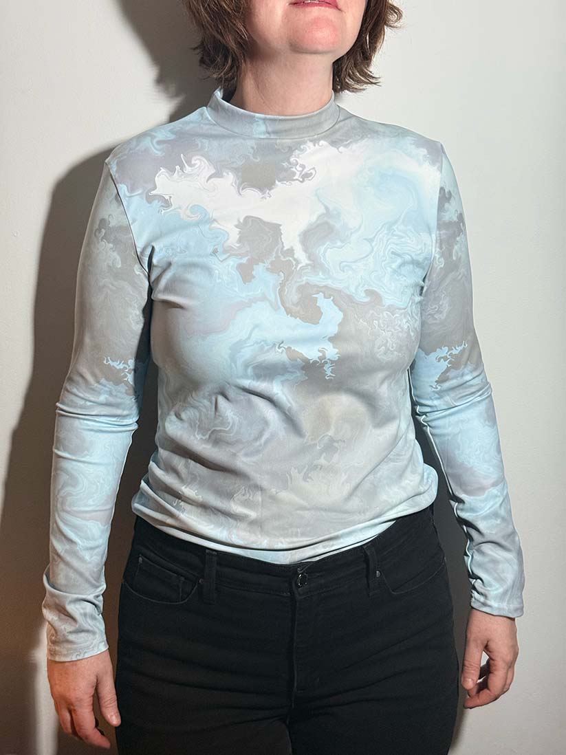 Thought Clouds Women's Turtleneck Long Sleeve Shirt