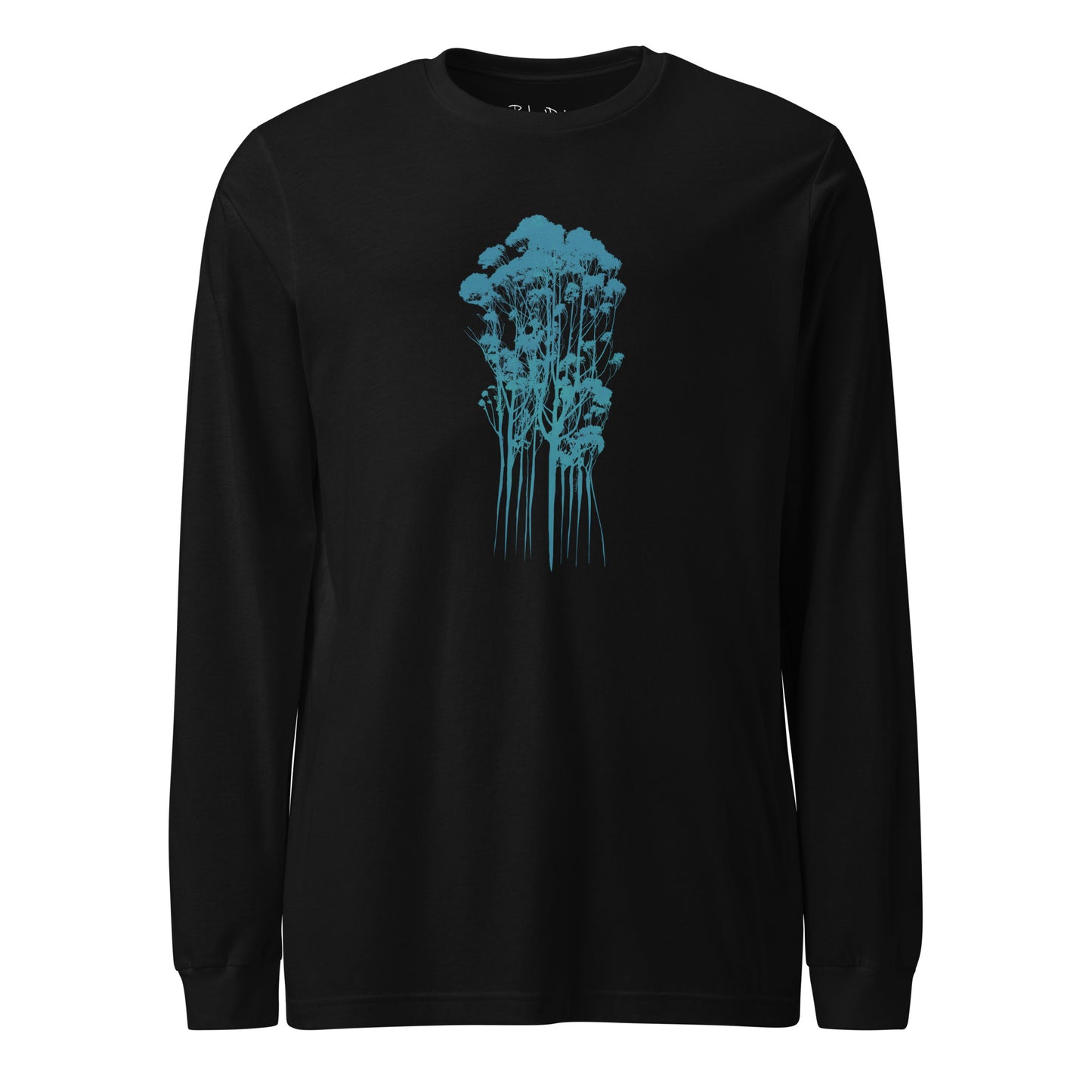 Delicate Trees Long Sleeve T-shirt in Black