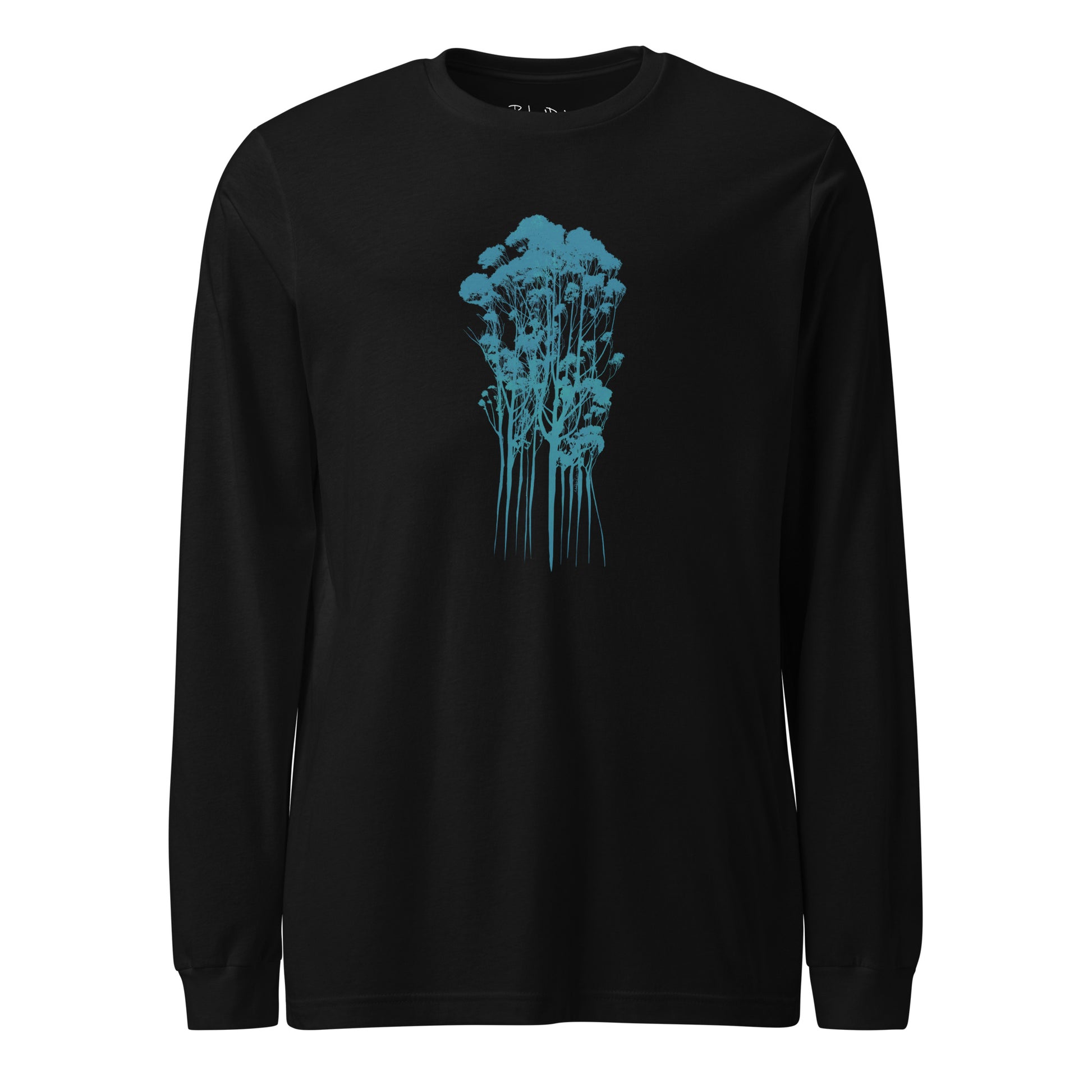 Delicate Trees Long Sleeve T-shirt in Black