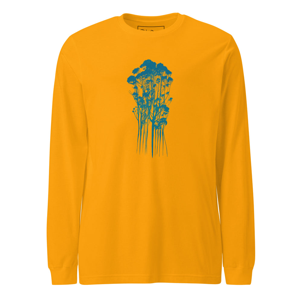 Delicate Trees Long Sleeve T-shirt in Gold