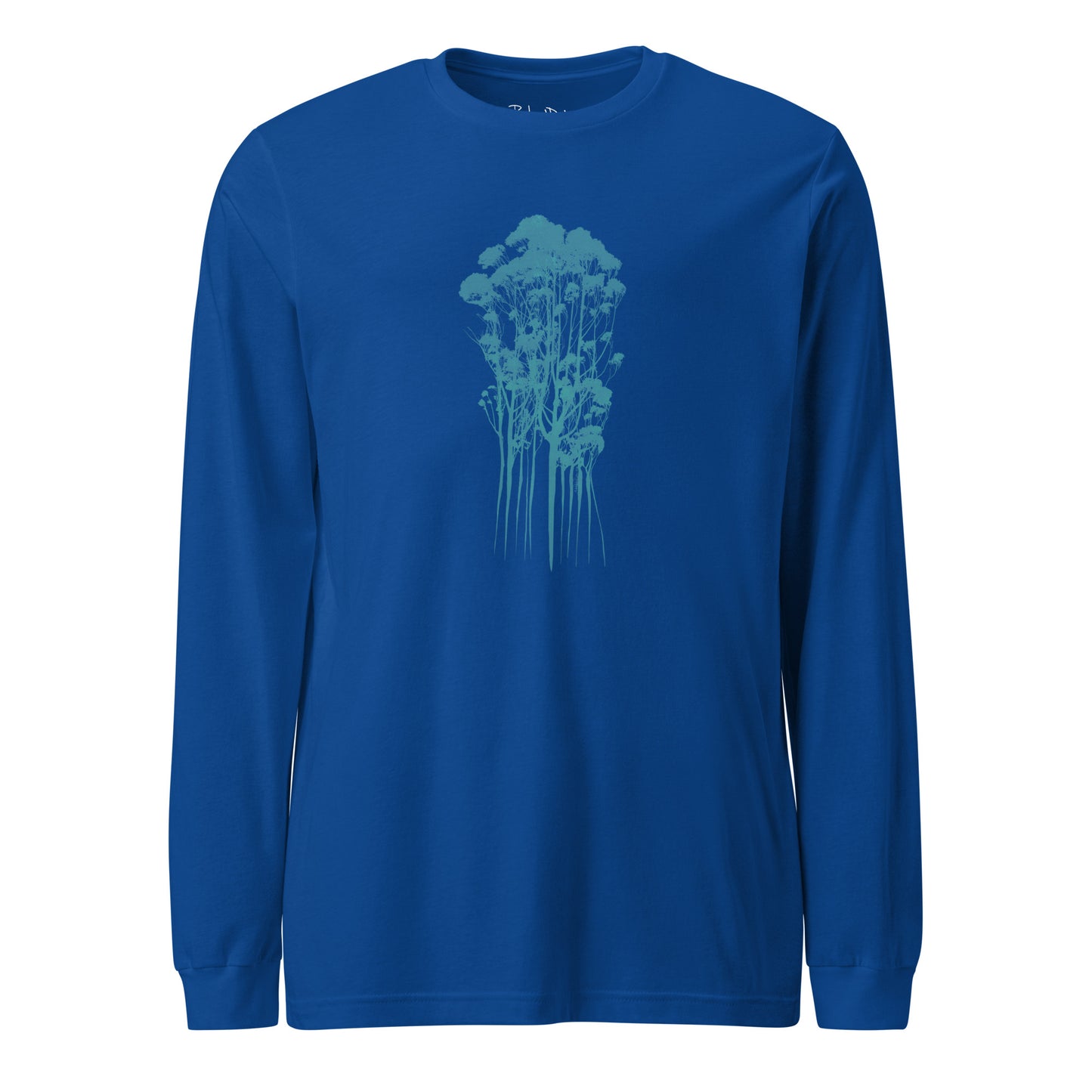Delicate Trees Long Sleeve T-shirt in True Royal